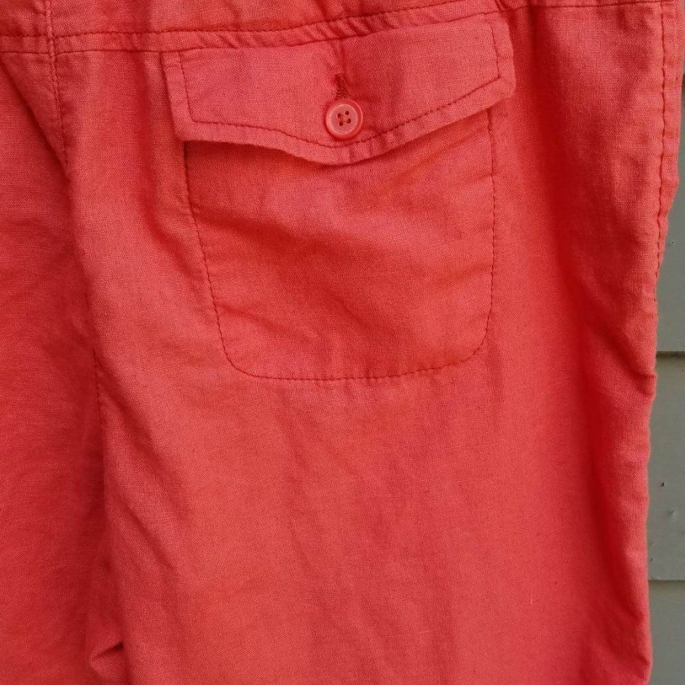 Joe Fresh Red Draw String Cropped Pants Size 8 - Picture 9 of 11